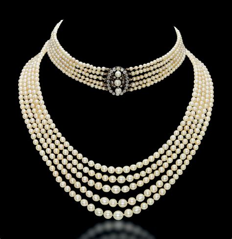 An Antique Pearl And Diamond Necklace Christies