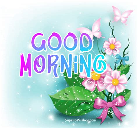 Good Morning Animated  With Beautiful Flowers