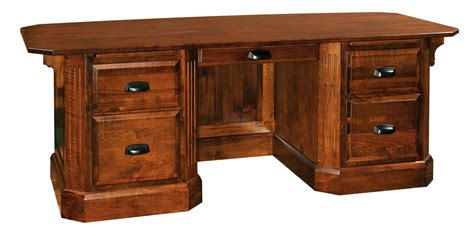 Classic Saturn Executive Desk Amish Solid Wood Desks Kvadro Furniture