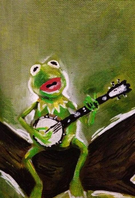 Kermit The Frog Playing Banjo Drawing Bawdon365