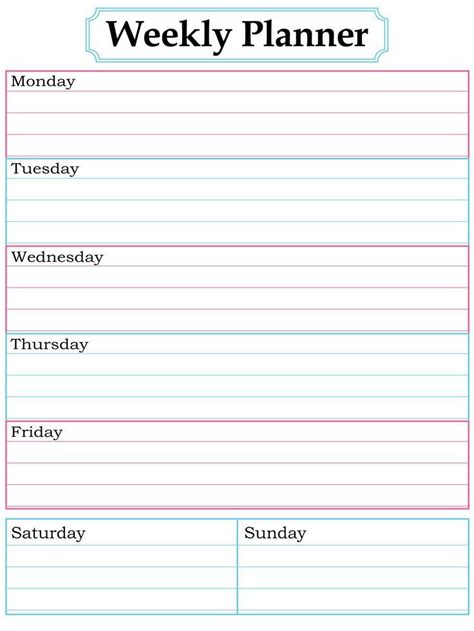 20 Daily Weekly Monthly Planner Template