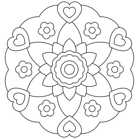 I did my first effort on a tile i'd. Best Free Easy Flower Mandala Designs Coloring Pages ...