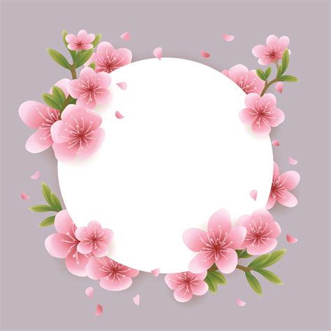 Cherry Blossom Border Vector Art Icons And Graphics For Free Download