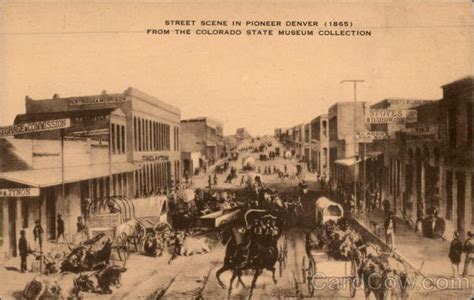 Street Scene In Pioneer Denver 1865 Colorado