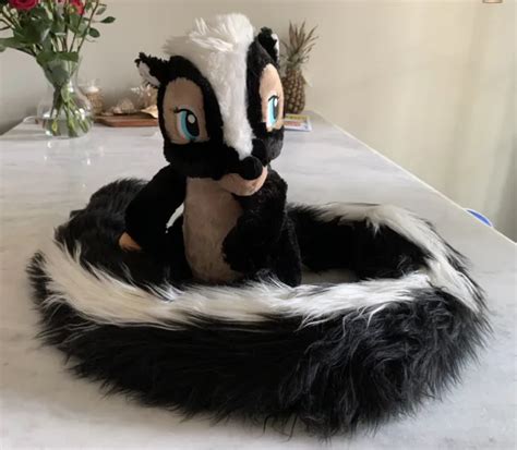 Disney Parks Flower The Skunk Plush 40 Long Tail Boa Scarf 12 Tall