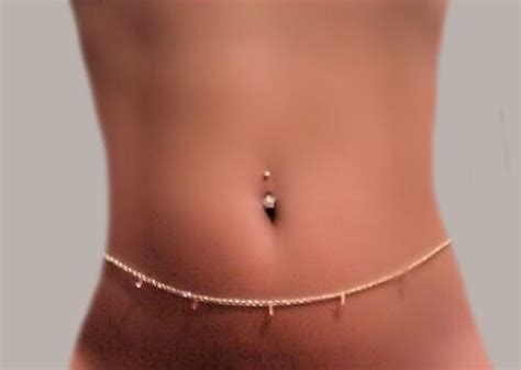 Solid Link Gold Gep Sexy Crystal Pink Belly Necklace Ebay