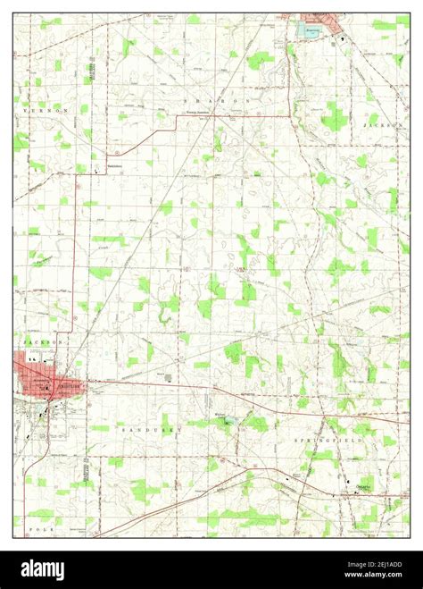 Crestline Ohio Map 1960 124000 United States Of America By