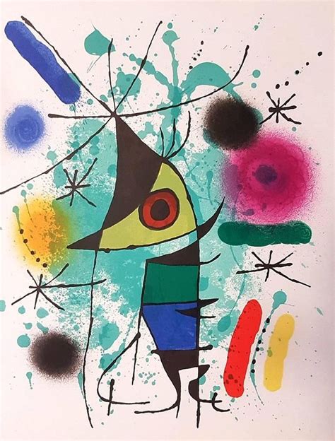 Joan Miró Abstract Print Mirò Lithographe I Plate Xi 1972 Abstract