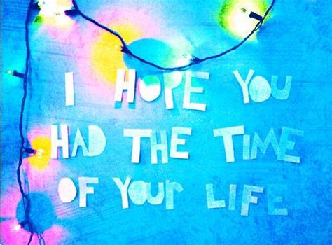 I Hope You Had The Time Of Your Life Green Day Favorite Lyrics Time