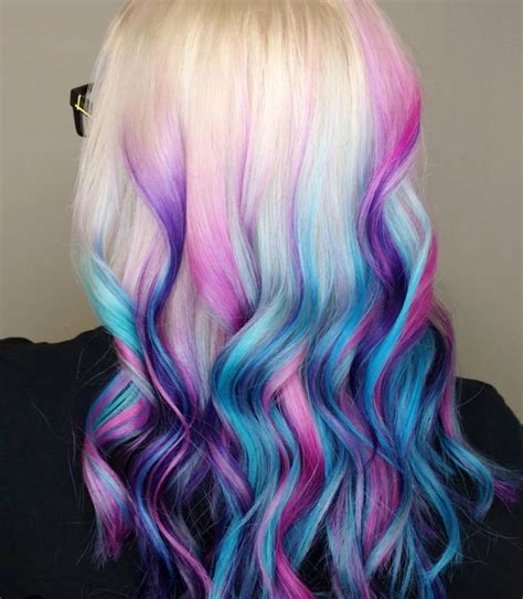 Colorful Dip Dye Hair Dip Dye Hair Cool Hair Color Hair Color Pastel