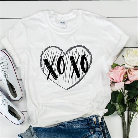 xoxo shirt heart shirt valentine s day tshirt etsy