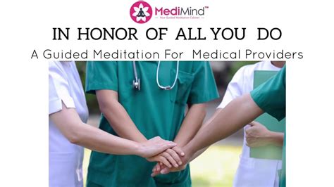 A Meditation For Medical Providers Youtube