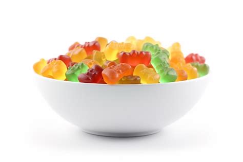 Premium AI Image A Bowl Of Gummy Bears Is Filled With Jelly
