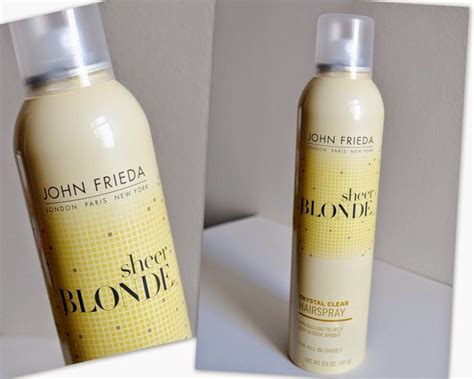Spray Fixador Sheer Blonde Crystal Clear Hairspray John Frieda Manteiga
