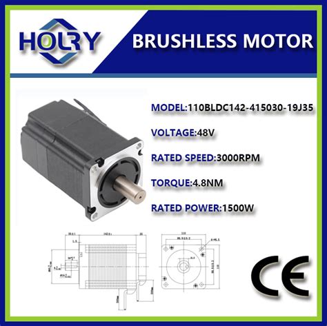 Bldc Motor Inrunner 110mm 3000rpm 3 Phase Hall Sensor 48v310v Bldc