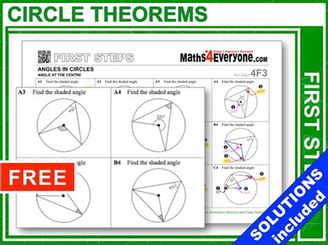 Circle Theorems Worksheets With Answers Teaching Resources