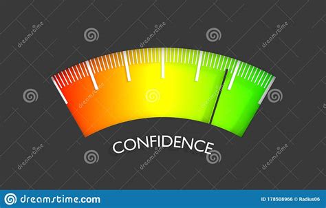 Confidence Level Meter Stock Illustration Illustration Of Adult