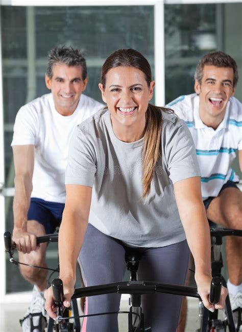 Group Women Cycling Fitness Center Stock Photos Free Royalty Free Stock Photos From