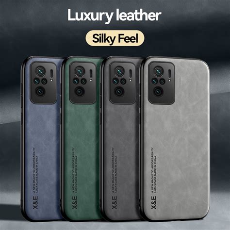 Capa De Couro Pu De Luxo Para Redmi Note 9 10 Pro Max 10 10c Silicone Fosca Telefone 10s 9s