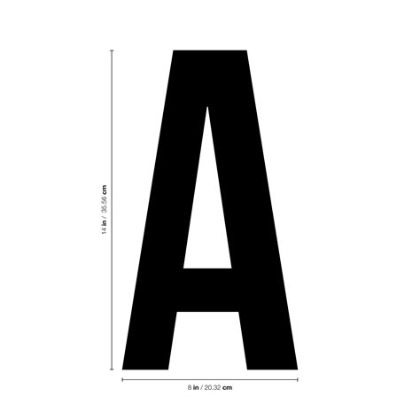 Vinyl Wall Art Decal Large Alphabet Single Letter A 14 X 8