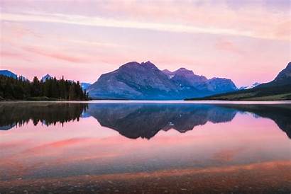Glacier Park National 4k Wallpapers Lake Sunrise