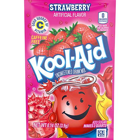Kool Aid Unsweetened Strawberry Artificially Flavored Powdered Soft