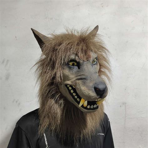 Anime Werewolf Mask Animal Wolf Realistic Cosplay Latex Mask Halloween