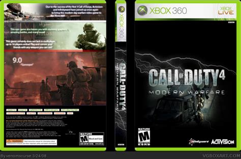 Call Of Duty 4 Modern Warfare Xbox 360 Box Art Cover By Venomscurse