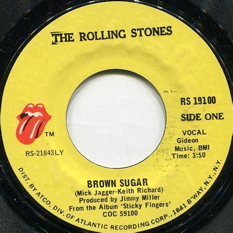 The Rolling Stones Brown Sugar Bitch 1971 Shelley Products