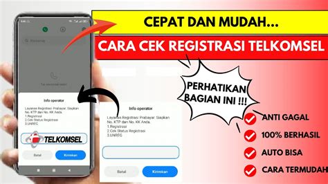 Cara Cek Registrasi Kartu Telkomsel Youtube