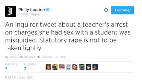 Update The Inquirer Apologizes For Sex Crime Tweet Philadelphia Magazine