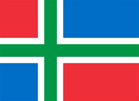 the flag of the dutch province of groningen in the style of norway r vexillology
