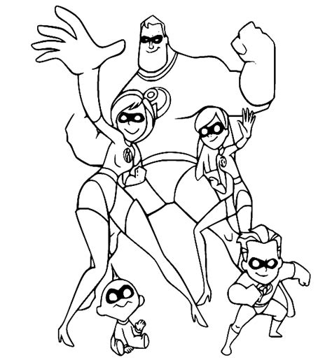 Incredibles Coloring Pages Disney Best Free Coloring Pages Printable