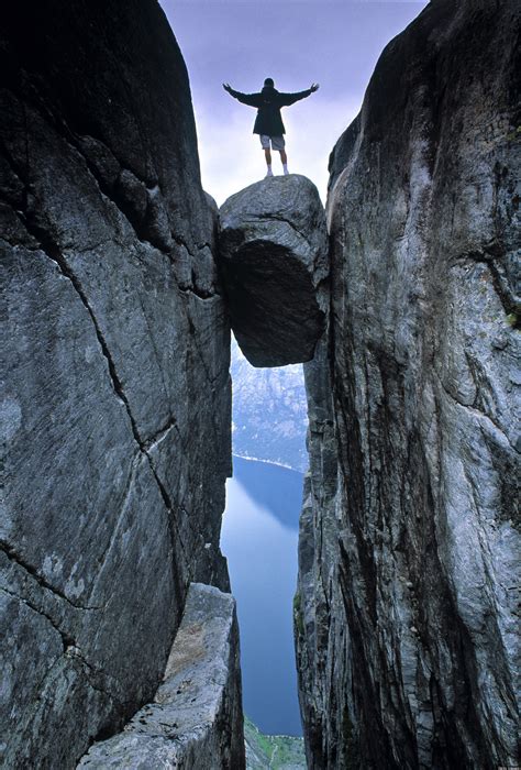 Base Jumping Off Kjeragbolten In Norway Photos Video Huffpost