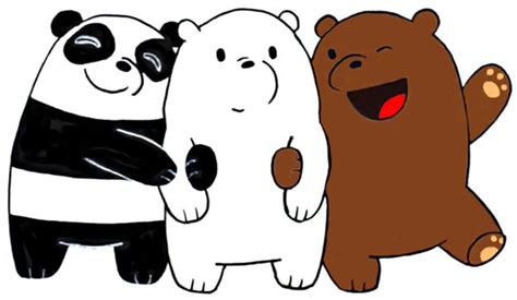 Como Dibujar Y Colorear Los Osos Escandalosos Panda Polar Y Pardo Dibujos F Ciles Para