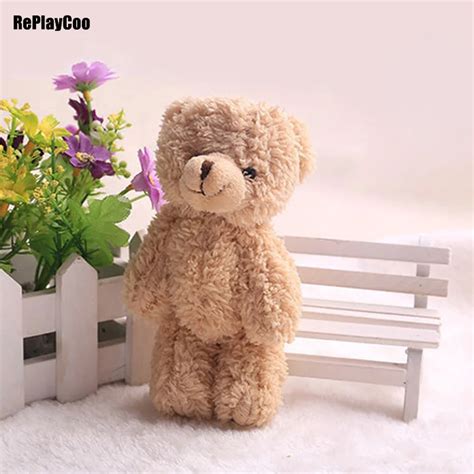 25pcslot Kawaii Small Joint Teddy Bears Stuffed Plush 12cm Toy Teddy