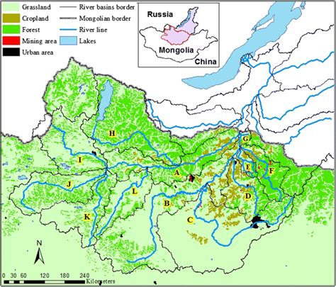 Land Use Map Of The Selenga River Basin In The Mongolian Territory The