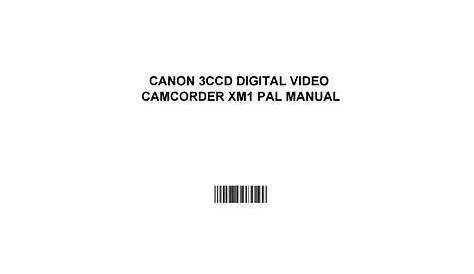 canon camcorder 3ccd user manual
