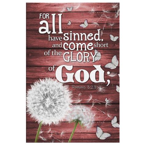 For All Have Sinned Kjv Romans 323 Bible Verse Wall Art Canvas Teehall
