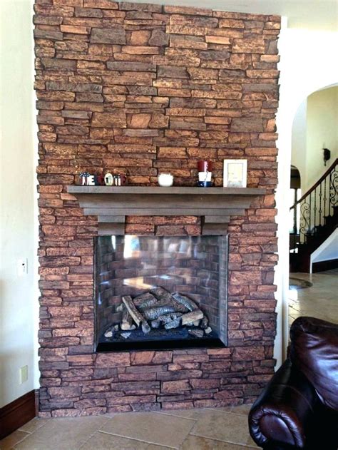 Faux Stone Outdoor Patio Fireplace