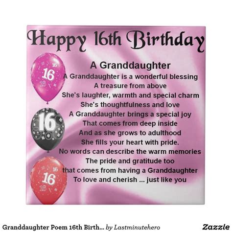 Sweet 16 Birthday Cards For Granddaughter Birthday Wishes