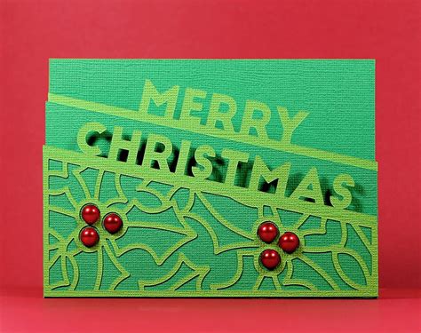 Merry Christmas Edge Card Free Svg Christmas Cards To Make