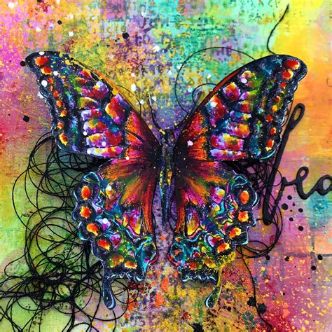 I Love The Colours In This Butterfly Butterfly Art Mixed Media Art