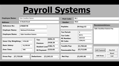 How To Create Payroll Systems In Excel Using Vba Tutorial Youtube