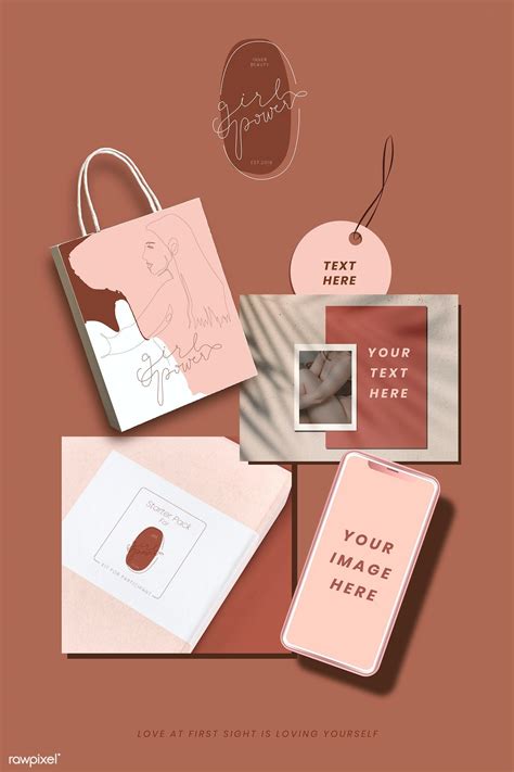 Pink Feminine Branding Design Vector Premium Image By