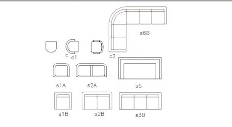 Sofa and chair cad block typical drawing for designers. Multiple sofa sets and chairs elevation blocks cad drawing ...