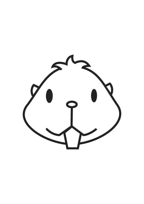 Dibujo Para Colorear Cabeza De Hamster Dibujos Para Imprimir Gratis