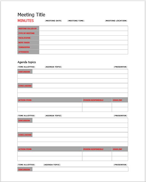 Download These 19 Free Meeting Minutes Templates To Assist You In