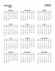 1865 Calendar (PDF, Word, Excel)