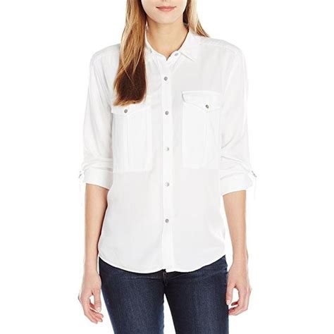 10 Best White Button Down Shirts Calvin Klein Jeans Women White